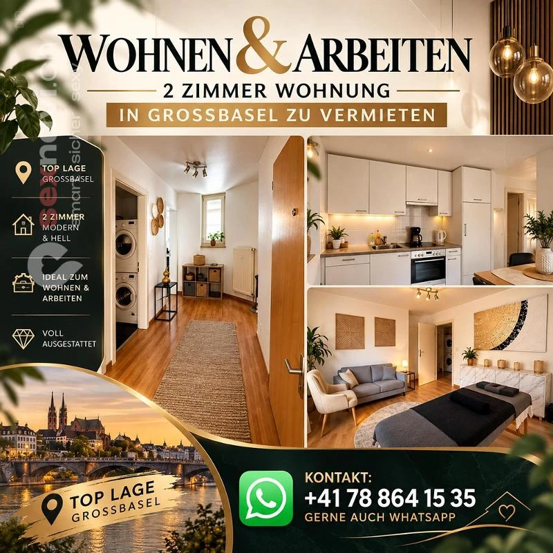 2 Zimmer Wohnung Wohnen und Arbeiten Basel, Basel, Schweiz